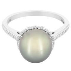 Gouden ring met een Tahiti parel