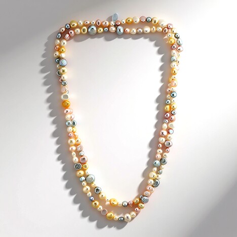 Collana in argento con Perla di Acqua Dolce (TPC)