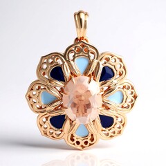 Ciondolo in argento con Quarzo Rosa