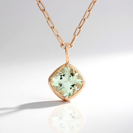 Collana in argento con Ametista Verde (Adela Silber)