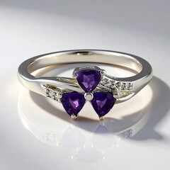 Anello in argento con Ametista