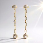 Boucles d'oreilles en or et Diamant SI1 (H) (CIRARI)