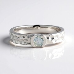 Anello in argento con Acquamarina Brasiliana