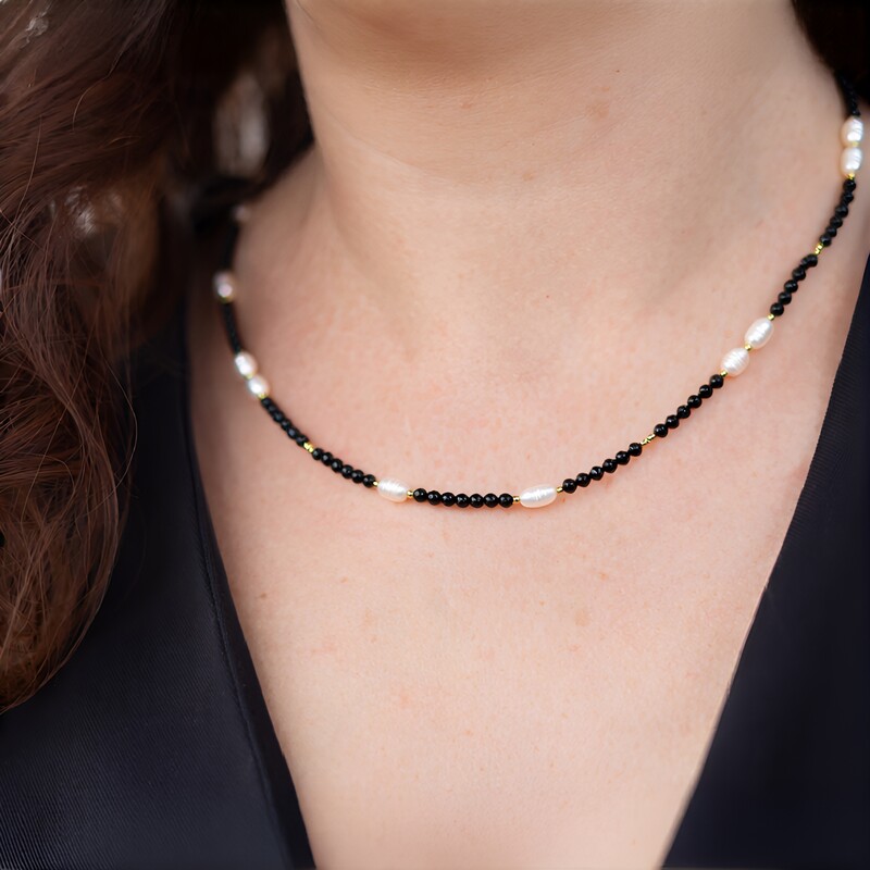 Collar en plata con Perla blanca Freshwater