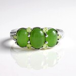 Anello in argento con Giada Canadese