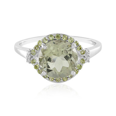 Grüner Amethyst-Silberring