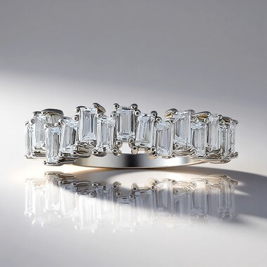 Anillo en plata con Topacio blanco