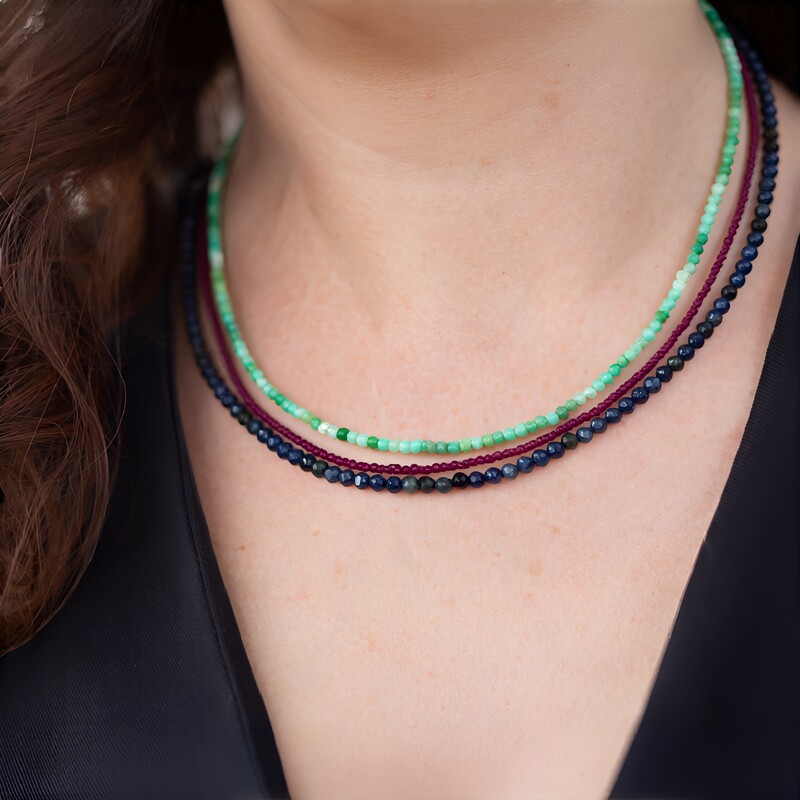 Collana in argento con Smeraldo Brasiliano