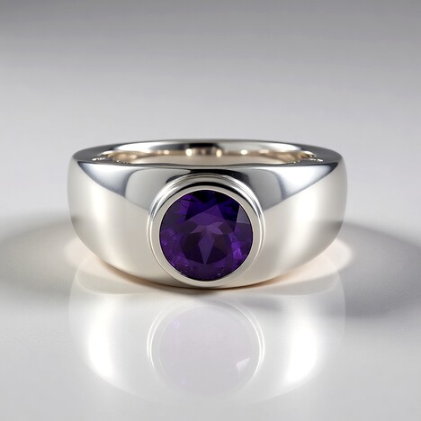 Anello in argento con Ametista del Marocco
