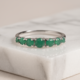 Zilveren ring met een Braziliaanse smaragd