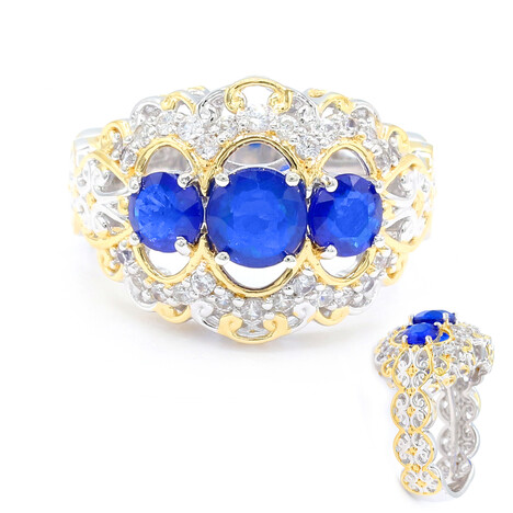 Anello in argento con Spinello Cobalto (Gems en Vogue)