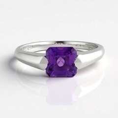 Anello in argento con Ametista Siberiana (de Melo)