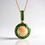 Collana in argento con Pietra di Luna Pesca (Adela Silber)