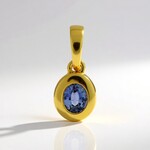 Ciondolo in argento con Zaffiro Ceylon Blu