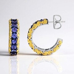 Orecchini in argento con Tanzanite