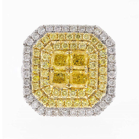 Gelber SI2 Brillant-Goldring (CIRARI)