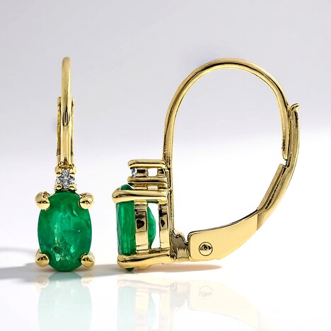 Orecchini in oro con Smeraldo Zambia AAA