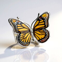 Anello in argento con Ambra Baltica Cognac (dagen)