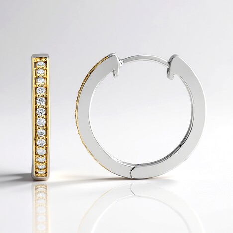 Orecchini in argento con Diamante I1 (G) (Annette)