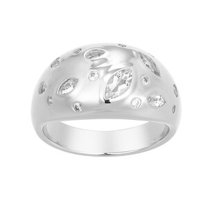 Zilveren ring met een witte topaas (Adela Silber)