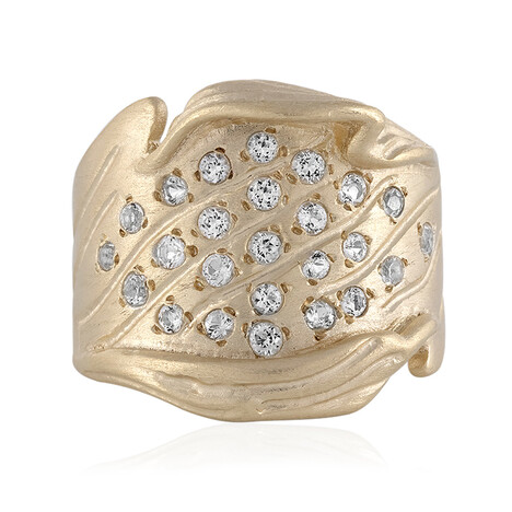 Weißer Topas-Silberring