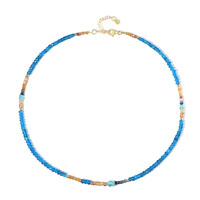 Zilveren halsketting met Madagaskar Blauwe Saffieren (Riya)