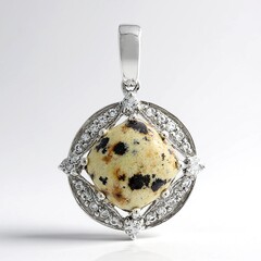 Ciondolo in argento con Diaspro Dalmata