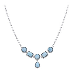 Collar en plata con Larimar