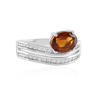 Bague en argent et Citrine brandy (de Melo)