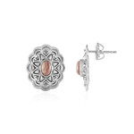 Boucles d'oreilles en argent et Rhodochrosite (Desert Chic)