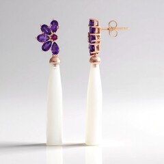 Orecchini in argento con Calcedonio Bianco