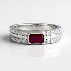 Anello in argento con Rubino del Madagascar