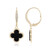 Black Onyx Silver Earrings