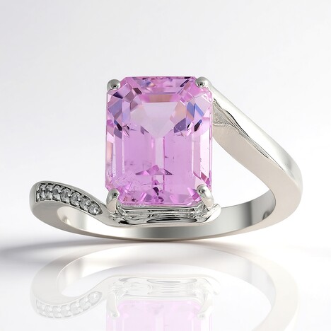Anello in argento con Kunzite (Pallanova)