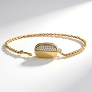 Bracciale in argento con Diamante SI1 (G) (Annette)