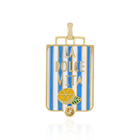Colgante en plata con Citrino