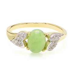 Bague en argent et Chrysoprase impériale