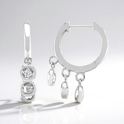 Orecchini in argento con Topazio Bianco