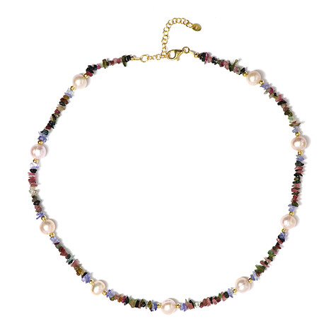 Edelstein-Silberhalskette