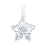 Zilveren hanger met amblygonieten