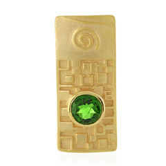 Russian Diopside Silver Pendant