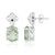 Green Amethyst Silver Earrings