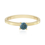Anillo en plata con Diamante azul I2