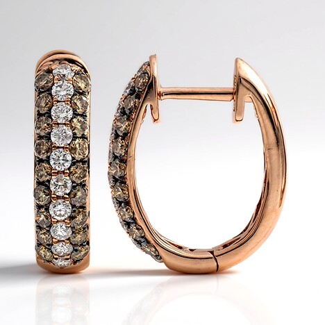 Orecchini in oro con Diamante Cioccolato SI2