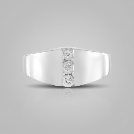 Bague en argent et Saphir blanc