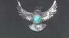 Collar en plata con Turquesa azul del Mohave Kingman (Jones Lee)