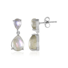 Pendientes en plata con Labradorita rosa de Maniry