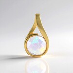 Ciondolo in argento con Opale di Welo