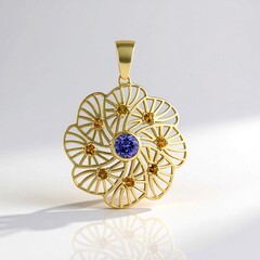 Ciondolo in oro con Tanzanite AAA (Ornaments by de Melo)