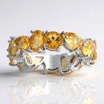Anello in argento con Citrino